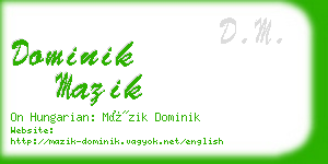 dominik mazik business card